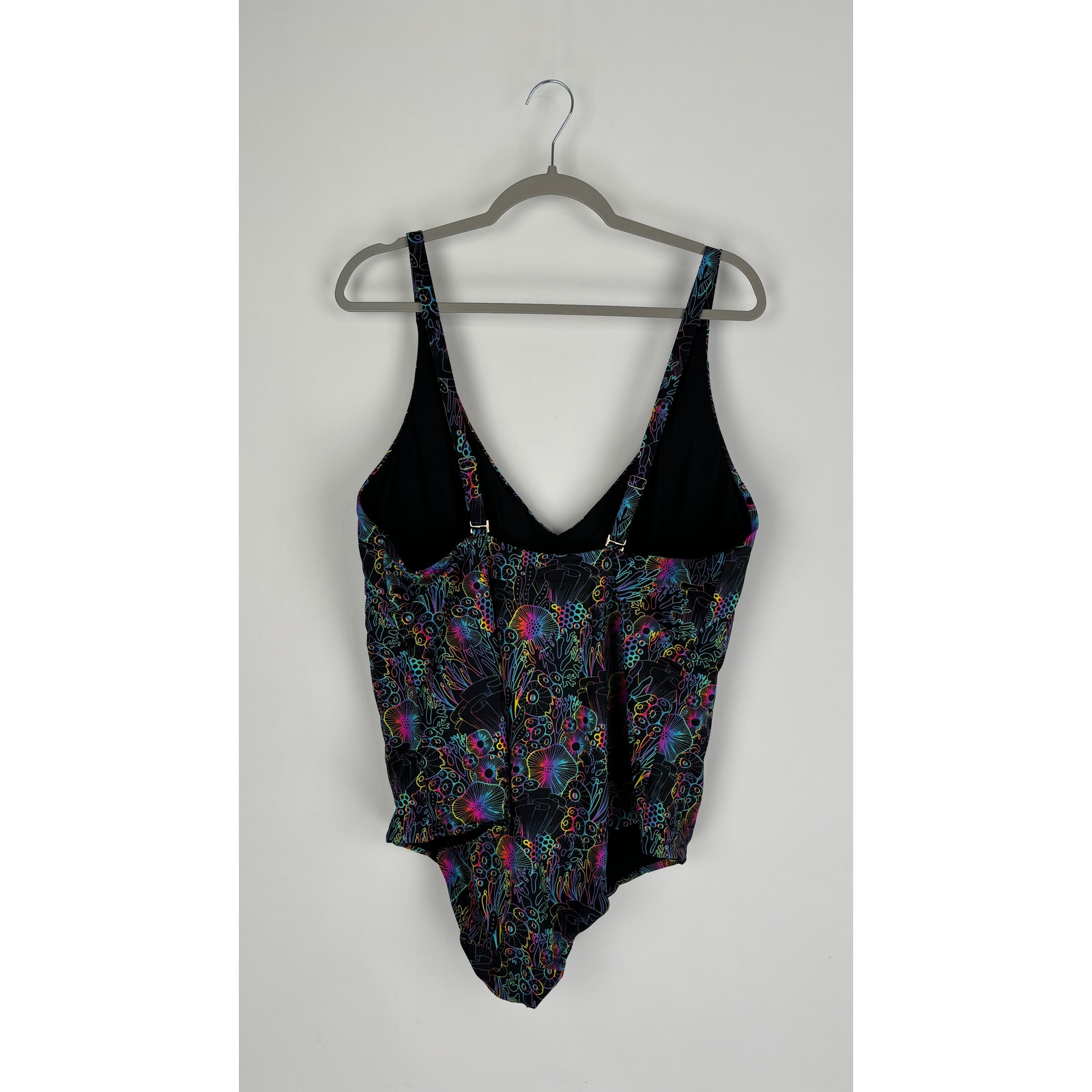 Meundies One Piece V-Neck Swimsuit Electric Reef Womens Plus Size 4x New — image 6 of 8